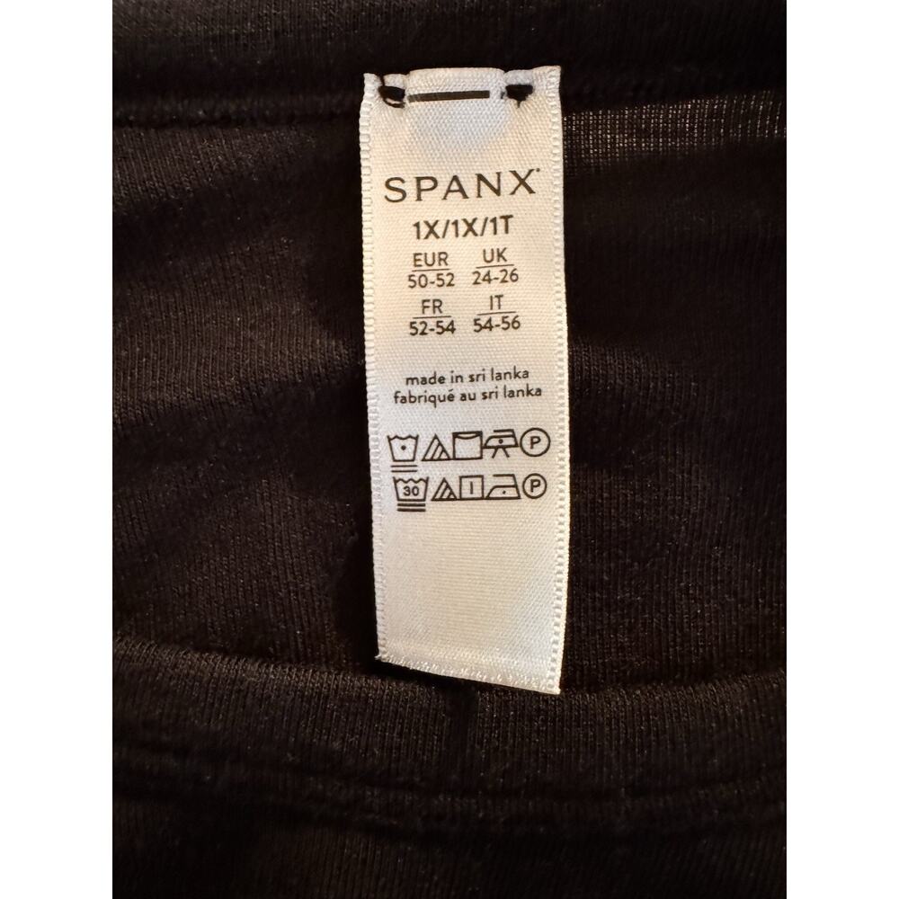 SPANX Black Classic Long Sleeve Crew Tee T Shirt & Tan Sleeveless Lot Size 1X - Picture 9 of 9
